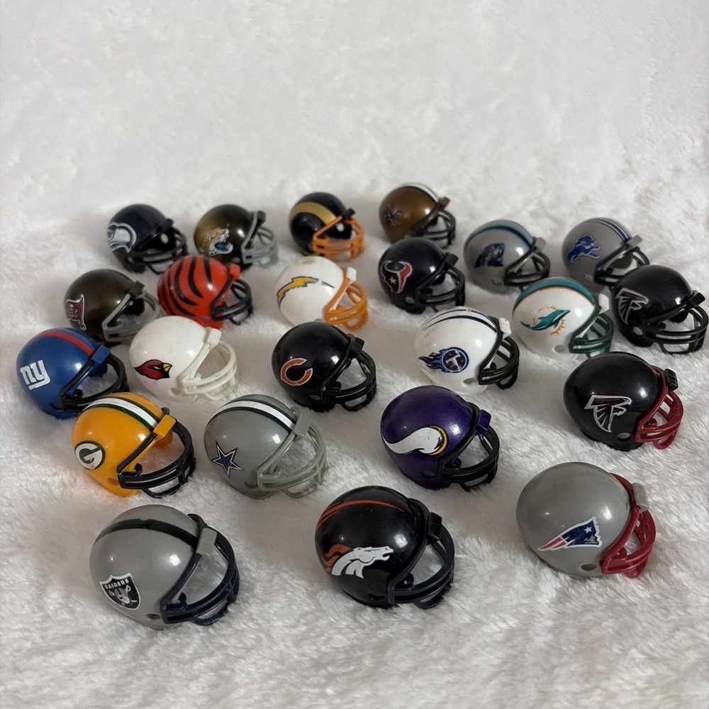 LOT of 23 NFL Micro Mini 2" Football Helmet Plastic Miniature Bundle Riddell